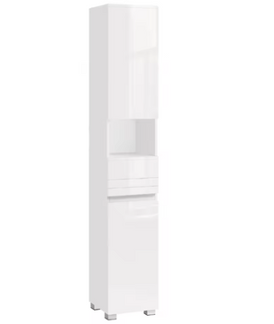 Badkamerkast met Lade – Vrijstaande Opbergkast met Verstelbare Planken (170 cm)