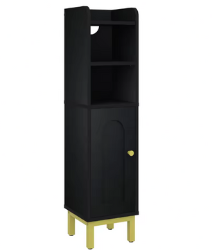 Smalle Badkamer Hoekkast – Compacte Opbergkast met Deur en Planken