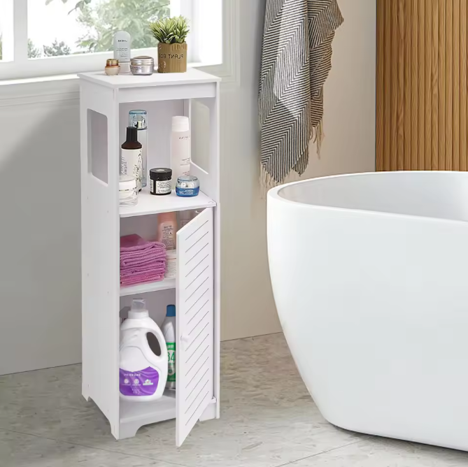 Badkamer Hoekkast – Compacte Vrijstaande Opbergkast (90 cm)