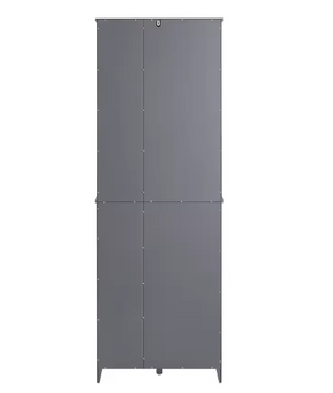 Hoge Badkamerkast met Waszak – Smalle Opbergkast met Deur en Lade