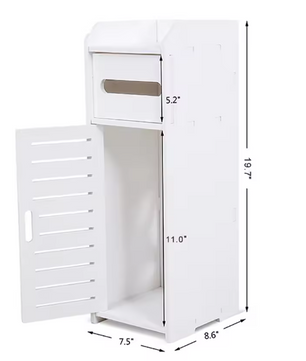 Houten Badkamerkast – Ruimtebesparende Toiletopbergkast met Planken