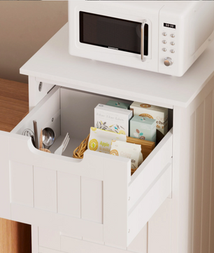 Badkamer Ladekast met 4 Lades – Vrijstaande Witte Opbergkast (82 cm)