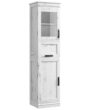 Hoge Badkamerkast met Lade en Deur – Vrijstaande Kast 170 cm