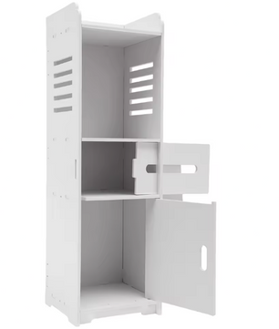 4-Laags Badkamerkast – Waterdichte PVC Opbergkast voor Handdoeken en Cosmetica