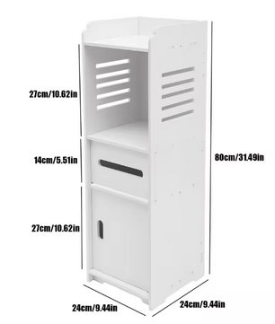 4-Laags Badkamerkast – Waterdichte PVC Opbergkast voor Handdoeken en Cosmetica