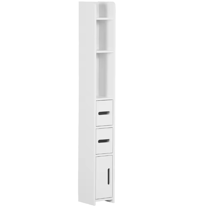 Smalle Badkamerkast met 3 Deuren – Hoge Opbergkast 120 cm