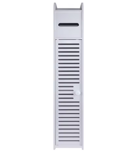 Badkamerkast met Deur – Slanke Opbergkast met 3 Lagen (81 cm)