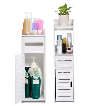 Houten Badkamerkast – Ruimtebesparende Toiletkast met Meerdere Planken