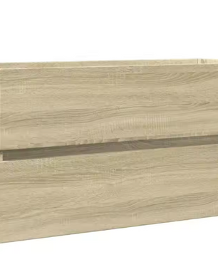 Houten Wastafelkast Sonoma Eiken – Badkamerkast met Grote Opbergruimte (90×38,5×45 cm)