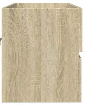Houten Wastafelkast Sonoma Eiken – Badkamerkast met Grote Opbergruimte (90×38,5×45 cm)