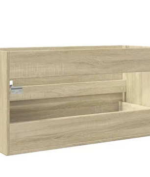 Houten Wastafelkast Sonoma Eiken – Badkamerkast met Grote Opbergruimte (90×38,5×45 cm)