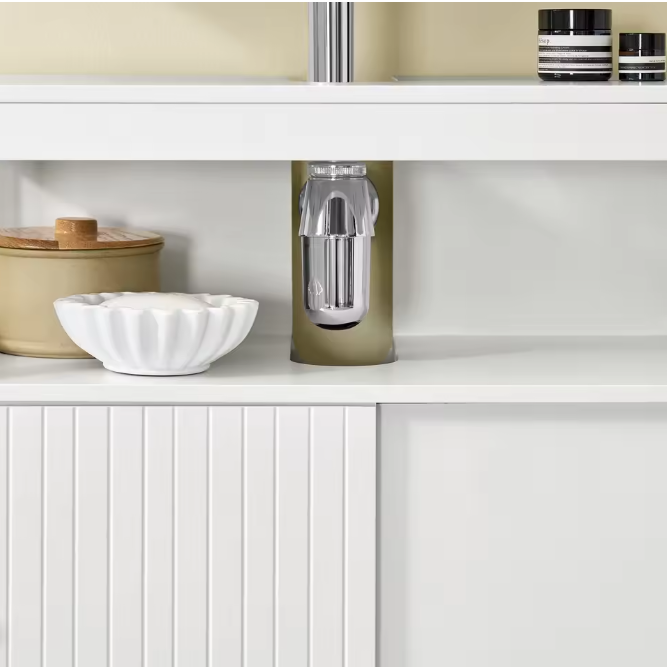 Wastafel Onderkast Wit – Badkamermeubel met Schuifdeuren (60×60×30 cm)