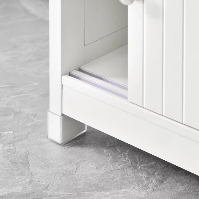 Wastafel Onderkast Wit – Badkamermeubel met Schuifdeuren (60×60×30 cm)