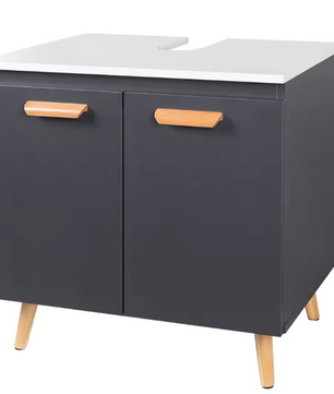 Badkamer Onderkast met Deuren – Vrijstaand Wastafelmeubel 60 cm