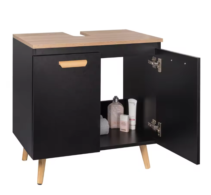 Badkamer Onderkast met Deuren – Vrijstaand Wastafelmeubel 60 cm