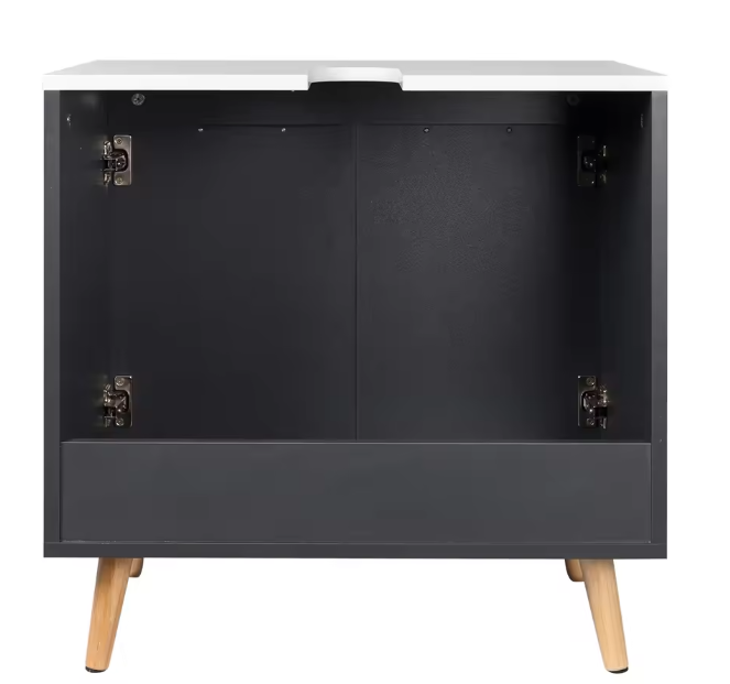 Badkamer Onderkast met Deuren – Vrijstaand Wastafelmeubel 60 cm