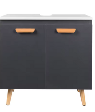 Badkamer Onderkast met Deuren – Vrijstaand Wastafelmeubel 60 cm