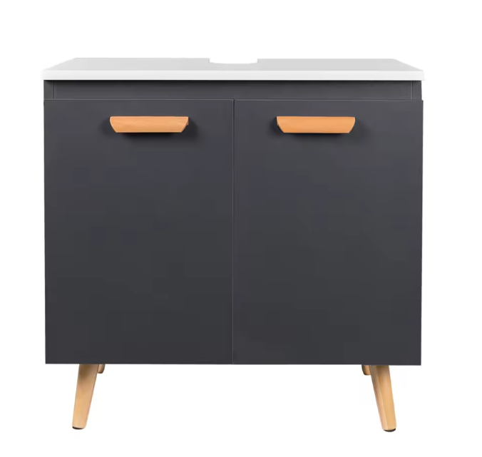 Badkamer Onderkast met Deuren – Vrijstaand Wastafelmeubel 60 cm