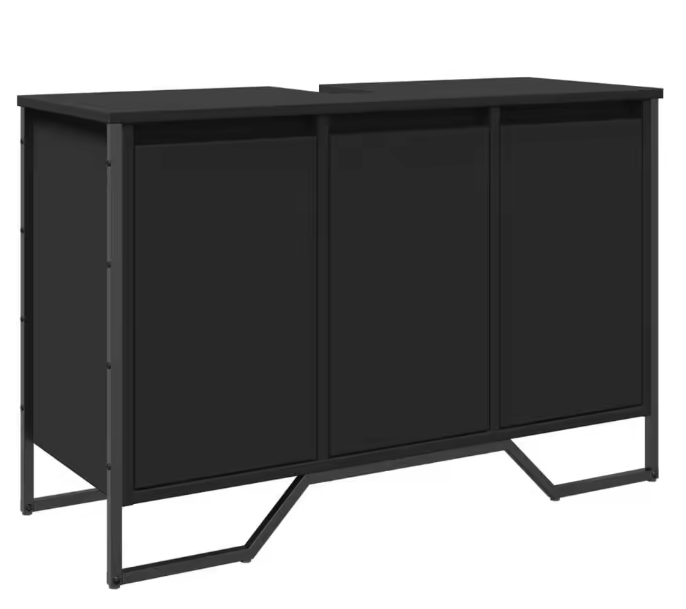 Zwarte Wastafelkast 91 cm – Moderne Badkamer Opbergkast