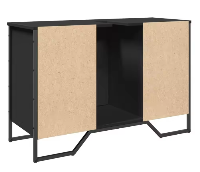 Zwarte Wastafelkast 91 cm – Moderne Badkamer Opbergkast