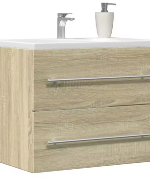 Sonoma Eiken Wastafelkast – Moderne Badkamer Opbergkast 60 cm