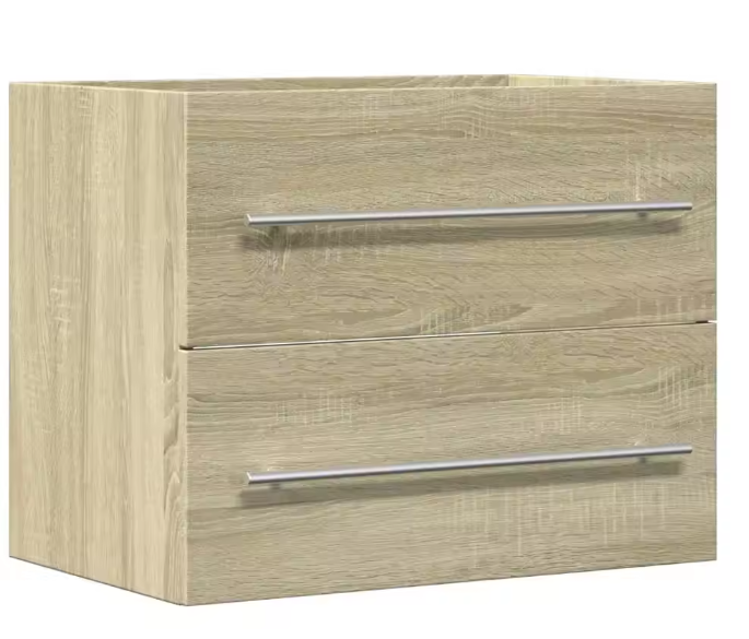 Sonoma Eiken Wastafelkast – Moderne Badkamer Opbergkast 60 cm