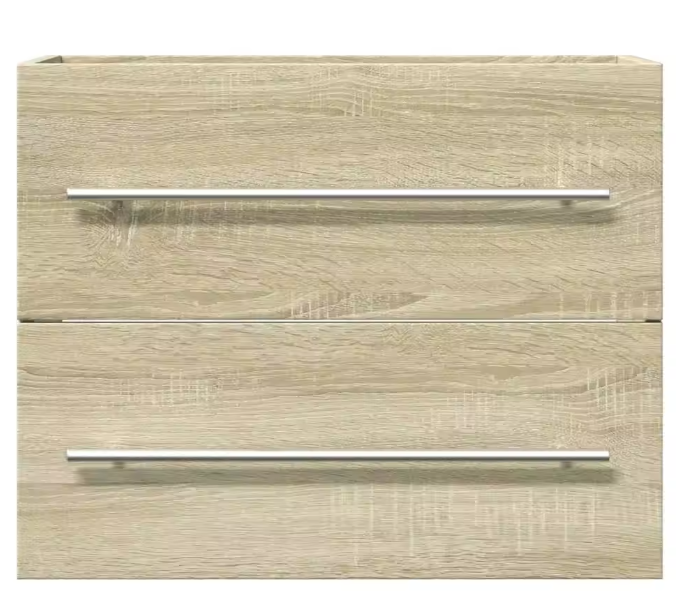 Sonoma Eiken Wastafelkast – Moderne Badkamer Opbergkast 60 cm
