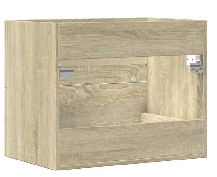 Sonoma Eiken Wastafelkast – Moderne Badkamer Opbergkast 60 cm
