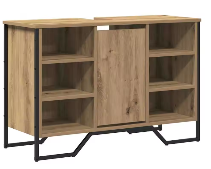 Elegante Eiken Wastafelkast – Moderne Badkamerkast 91×35×60 cm