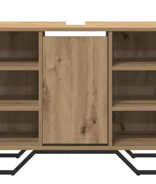 Elegante Eiken Wastafelkast – Moderne Badkamerkast 91×35×60 cm