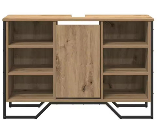 Elegante Eiken Wastafelkast – Moderne Badkamerkast 91×35×60 cm