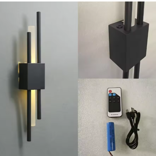 Moderne Acryl Wandlamp – LED Sfeerverlichting met Afstandsbediening & Oplaadfunctie