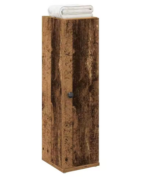 Vintage Houten Badkamerkast – Rustieke Opbergkast met Handdoekhouder (72 cm)