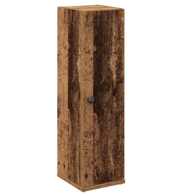 Vintage Houten Badkamerkast – Rustieke Opbergkast met Handdoekhouder (72 cm)