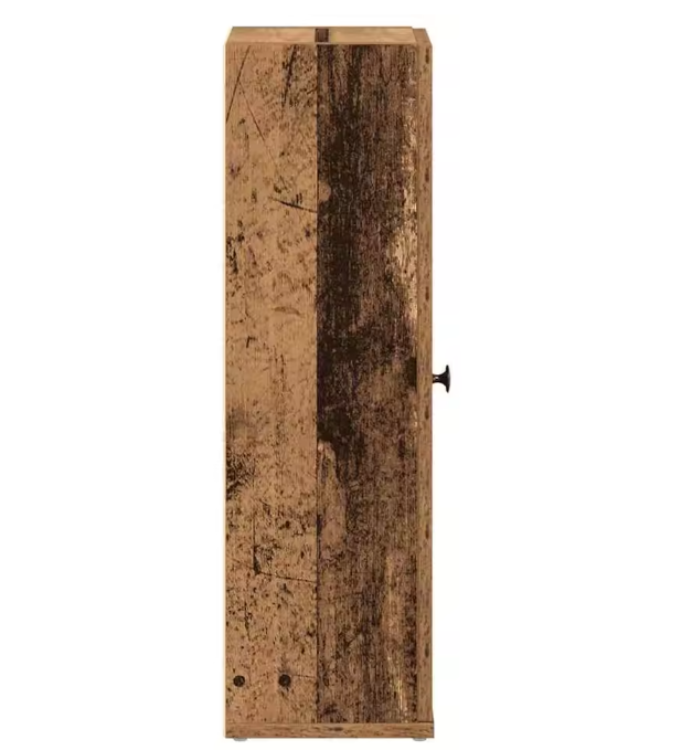 Vintage Houten Badkamerkast – Rustieke Opbergkast met Handdoekhouder (72 cm)