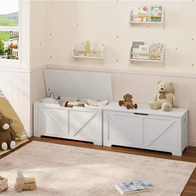 Speelgoedbank met Opbergruimte – 76L Zitbank 100×47×40 cm