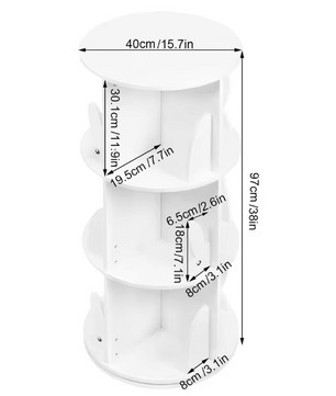 Roterende Kinderboekenkast – 360° Draaibare Boekenkast 40×97 cm