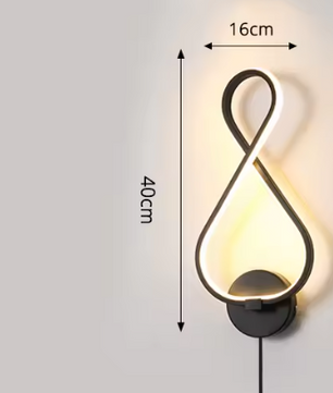 Moderne Minimalistische Wandlamp – LED Verlichting voor Slaapkamer, Woonkamer & Gang