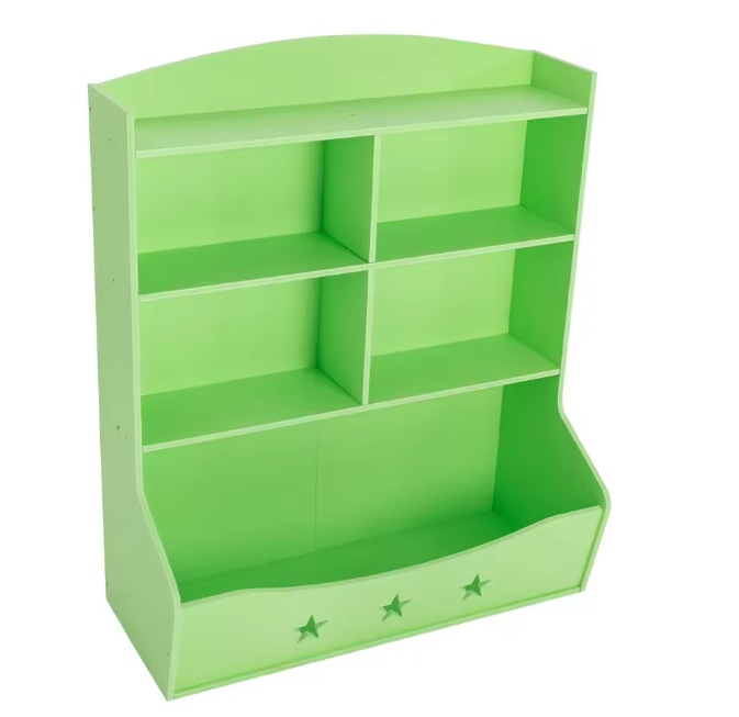 Kinderboekenkast met Speelgoedopberger – 3,5 Laags Kast 76,5×34×93 cm