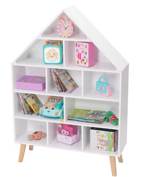 Kinderboekenkast met 5 Niveaus – Speelgoedorganizer 80×24×116 cm