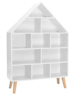 Kinderboekenkast met 5 Niveaus – Speelgoedorganizer 80×24×116 cm