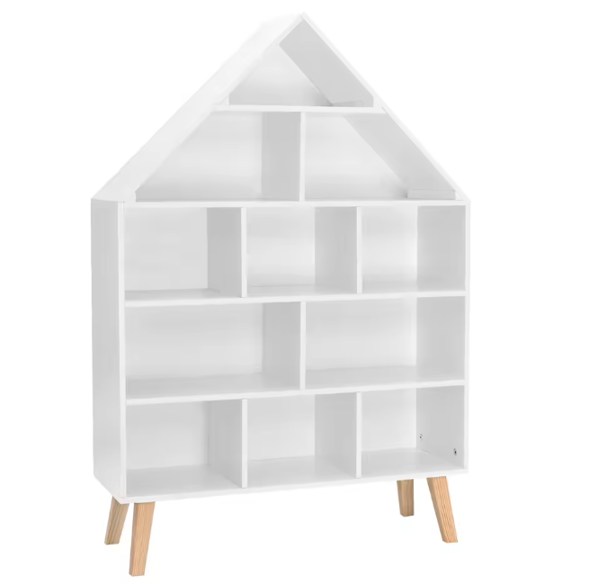 Kinderboekenkast met 5 Niveaus – Speelgoedorganizer 80×24×116 cm