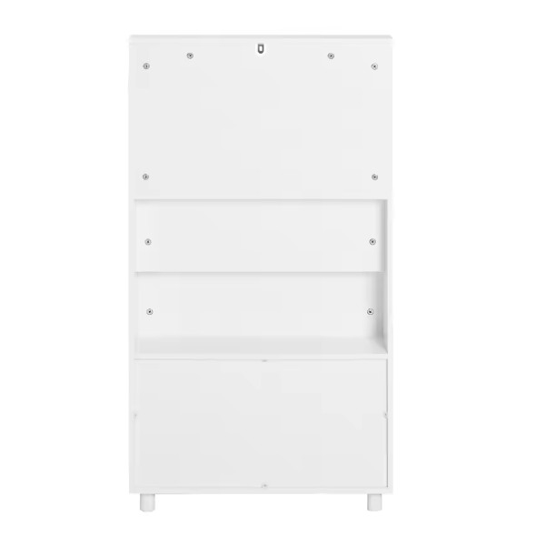 Kinderboekenkast met 3 Vakken en 2 Opbergbakken – 81×78×35 cm