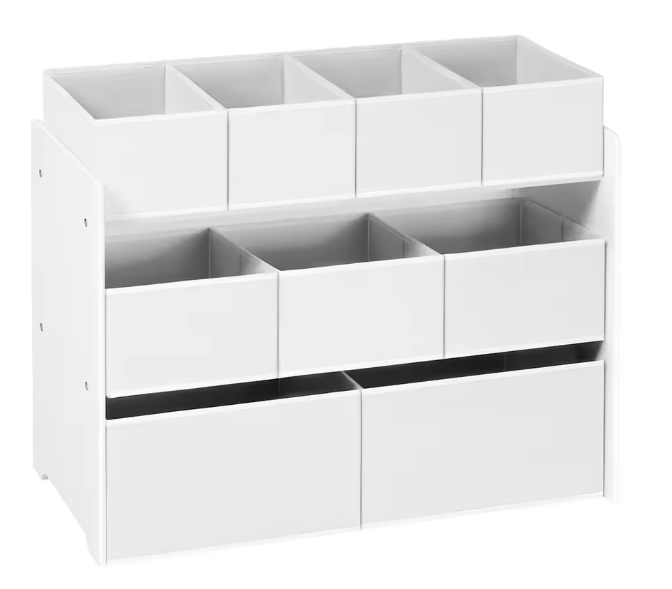 Kinderkast met 9 Opbergbakken – Speelgoedorganizer 92×60/68×30 cm