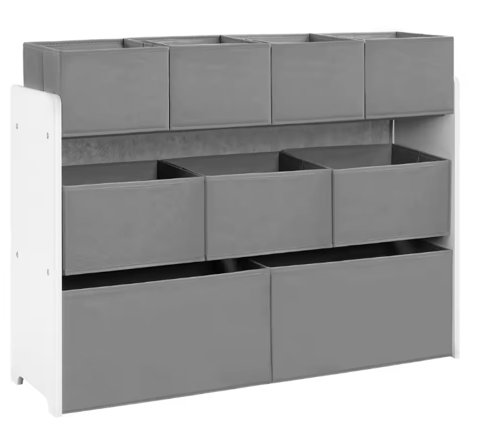 Kinderkast met 9 Opbergbakken – Speelgoedorganizer 92×60/68×30 cm