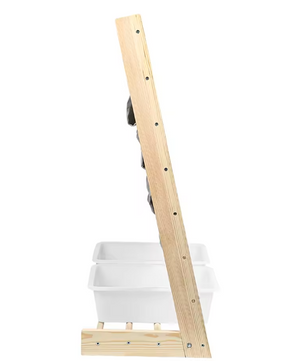 Kinderboekenkast met 4 Planken en 2 Speelgoedboxen – 78×69×33 cm