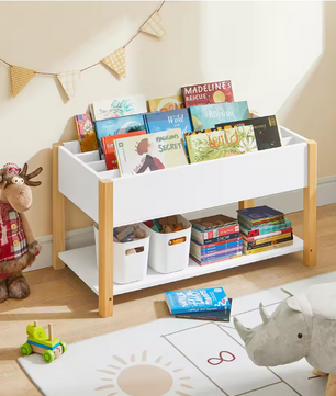 Kinderboekenkast met Speelgoedplank – 85×45×42 cm
