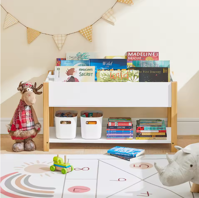 Kinderboekenkast met Speelgoedplank – 85×45×42 cm