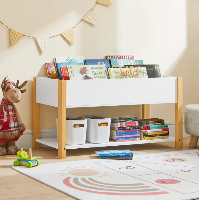 Kinderboekenkast met Speelgoedplank – 85×45×42 cm