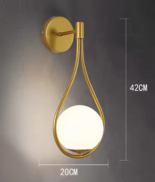 LED Glazen Bol Wandlamp – Moderne Sfeerverlichting voor Woon- & Slaapkamer
